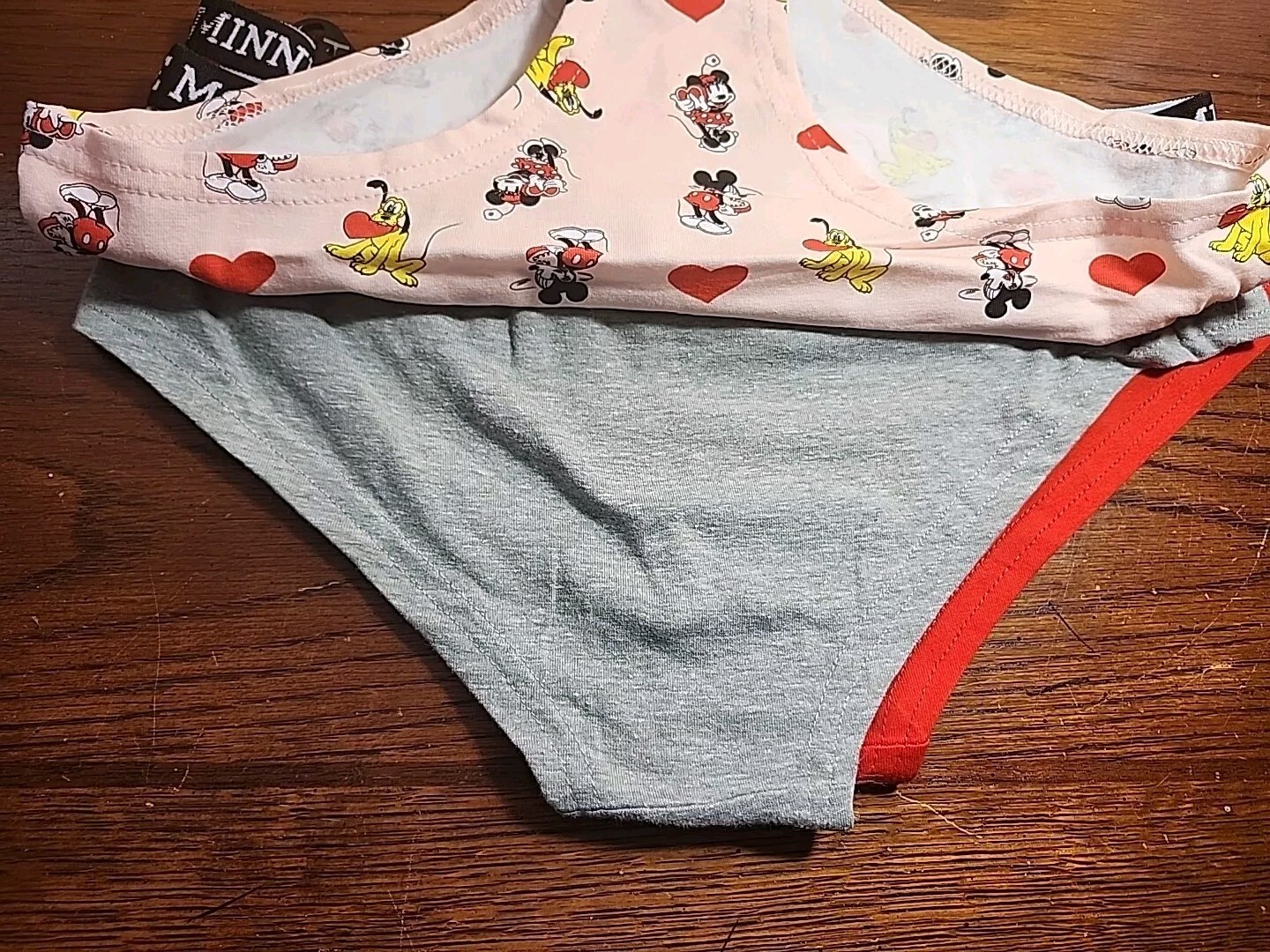 Disney Minnie Mouse Women’s Cotton Stretch Hipster Panties 3 Pair, Size Med, NWT
