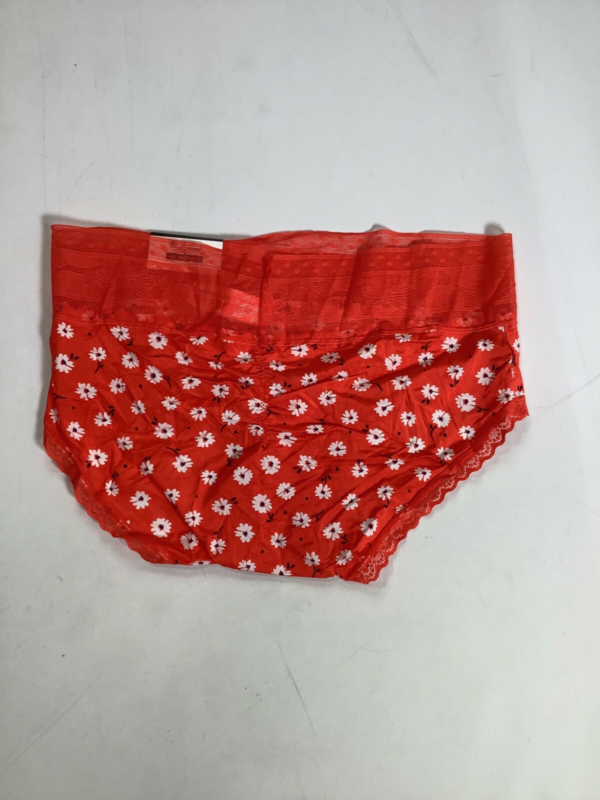 Womens No Boundaries Orange White Flowers Micro Hipster Briefs NEW! NWT