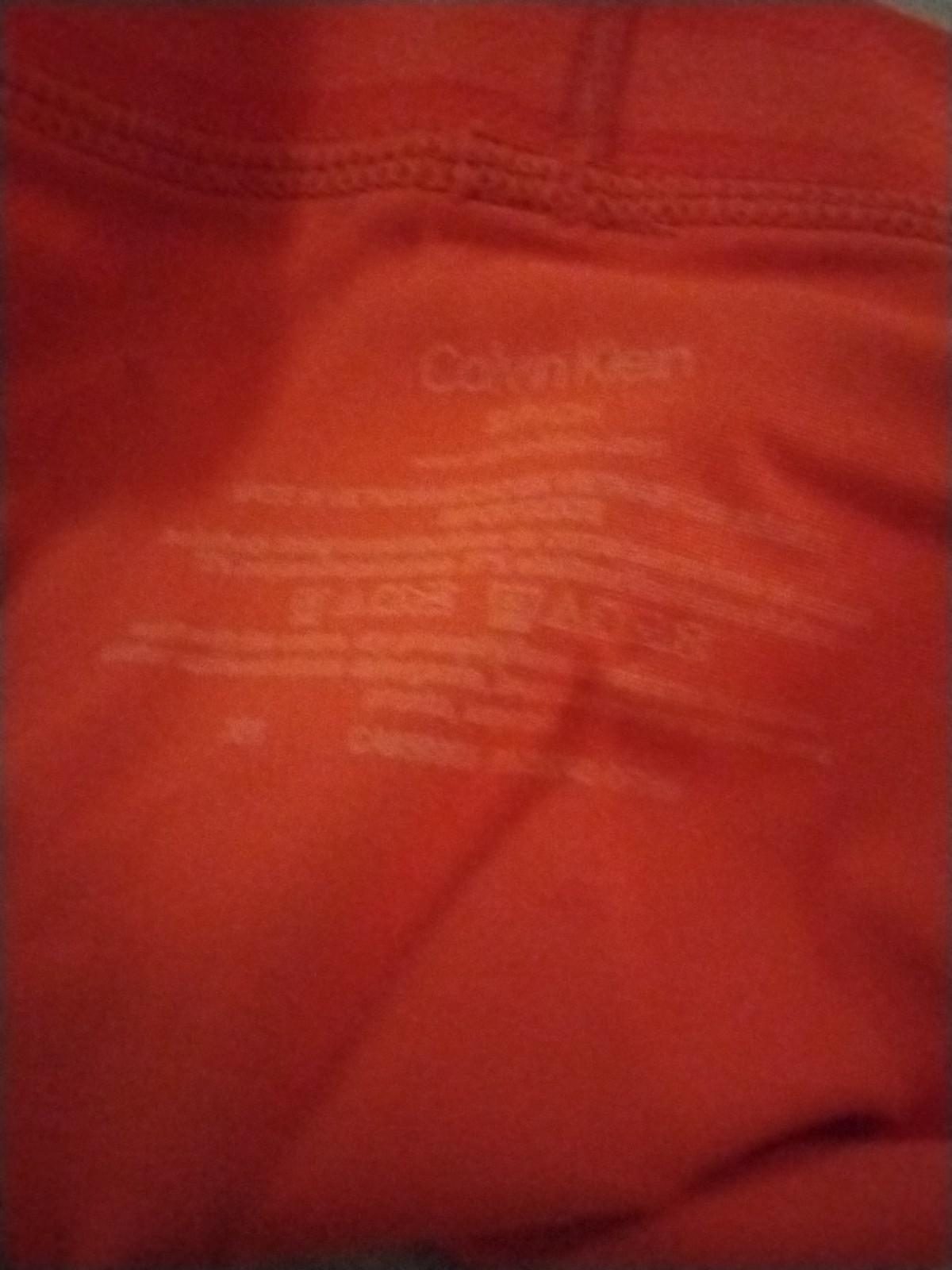 CALVIN KLEIN Modern Performance Fiesta Orange White Brazilian Panty Womens S NWT