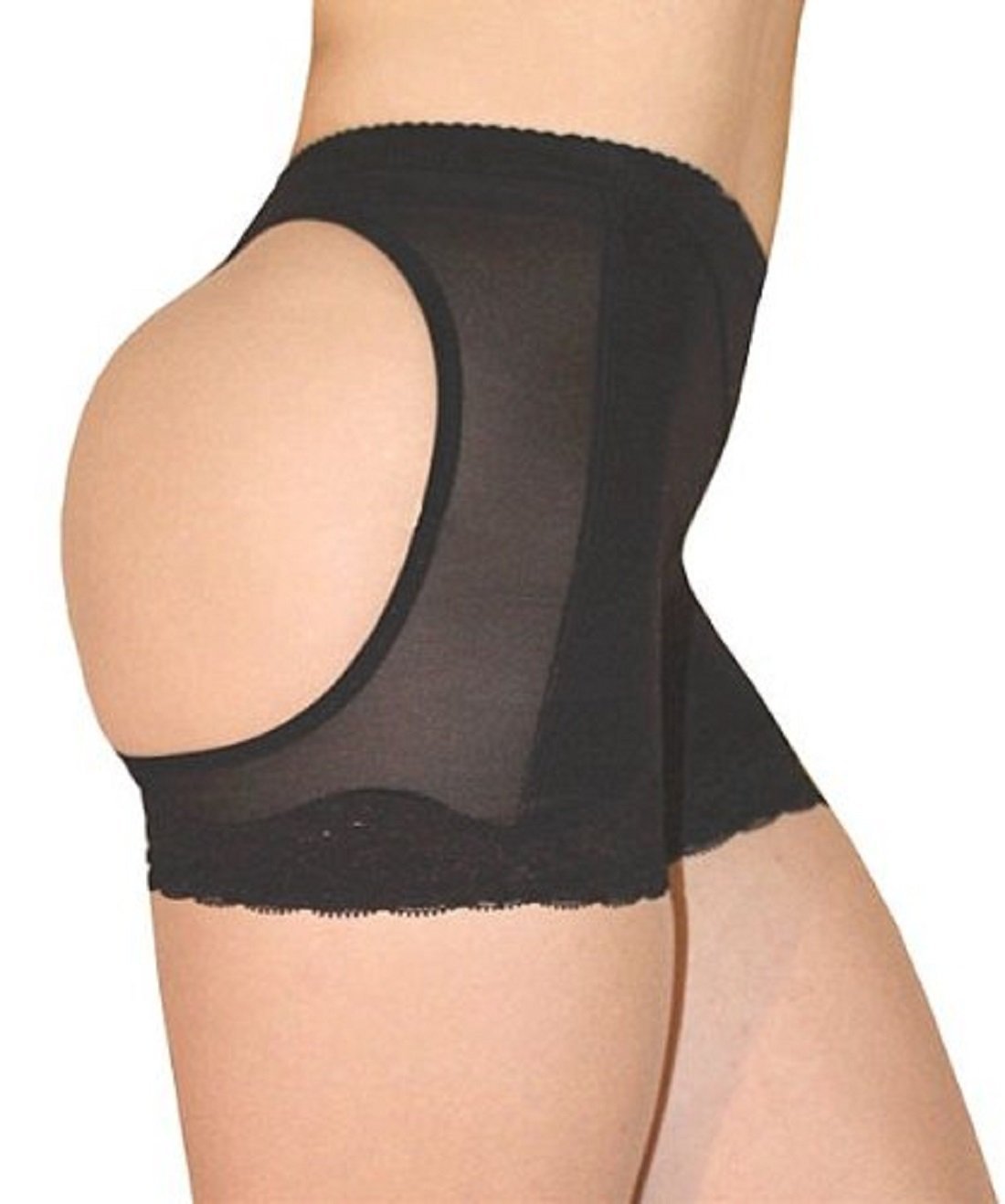 BUTT LIFTER LACE TRIM FIRM TUMMY CONTROL BOOTY LIFT BOOSTER BOYSHORT SHAPER S-3X