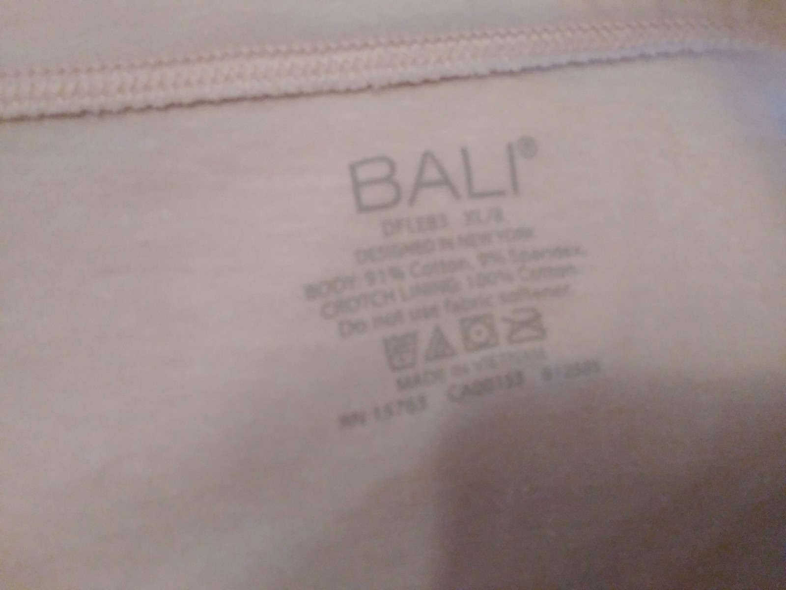 Panties Bali Light Control Shaping Brief Light Pink Peach SZ 8XL Cotton Spandex