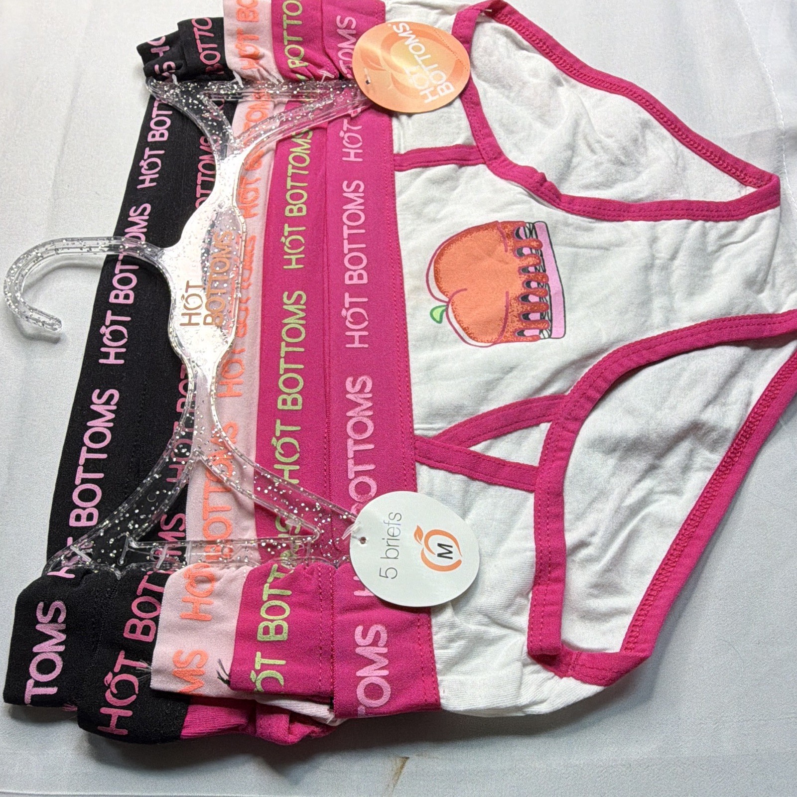 Hot Bottoms Women’s Brief Panties 5 Pack M Fruit Graphic Print MPN 158370HFS-S5…