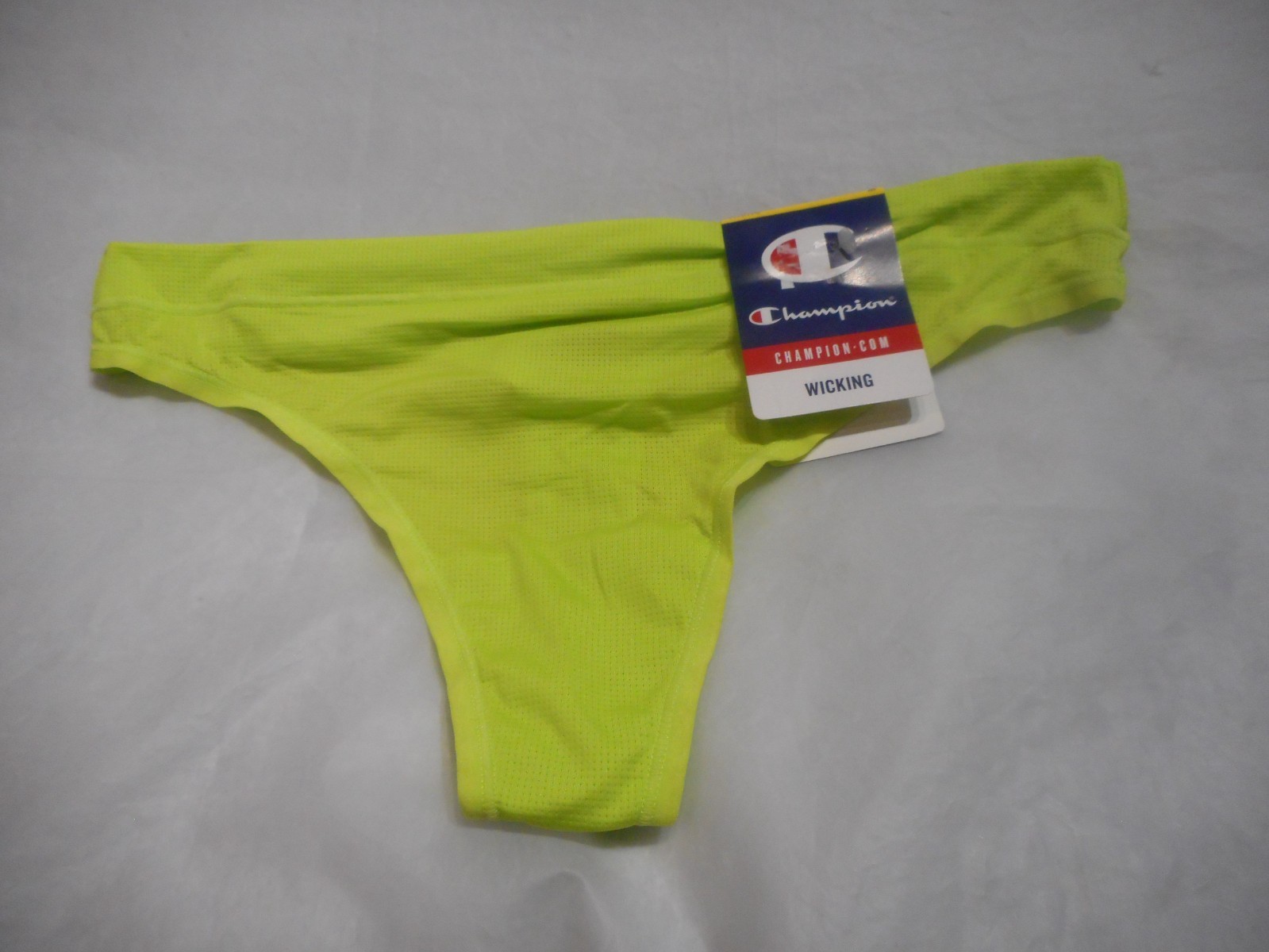 Champion Wicking Lime Green Thong Panty Medium