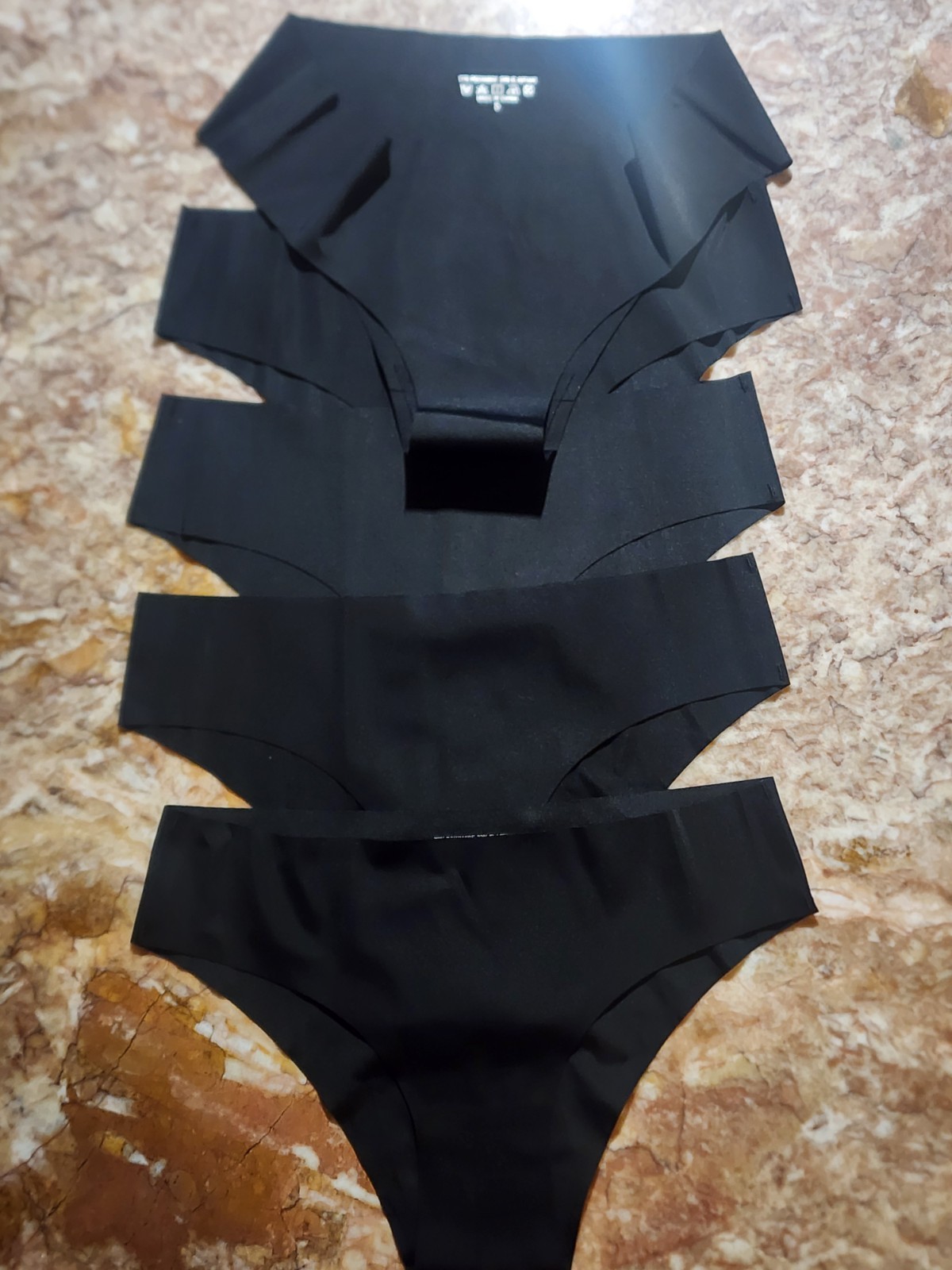 Women’s Black Seamless Stretch Hipster Panties Size S 4 Pack Polyamide/Elastane