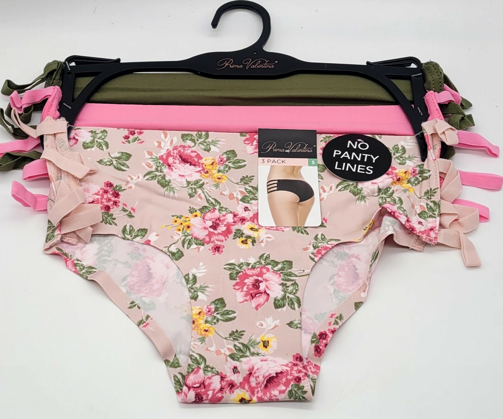 Cut Out Panties Strappy, PRIMA VALENTINA 3 Pack Side Cut Out Underwear
