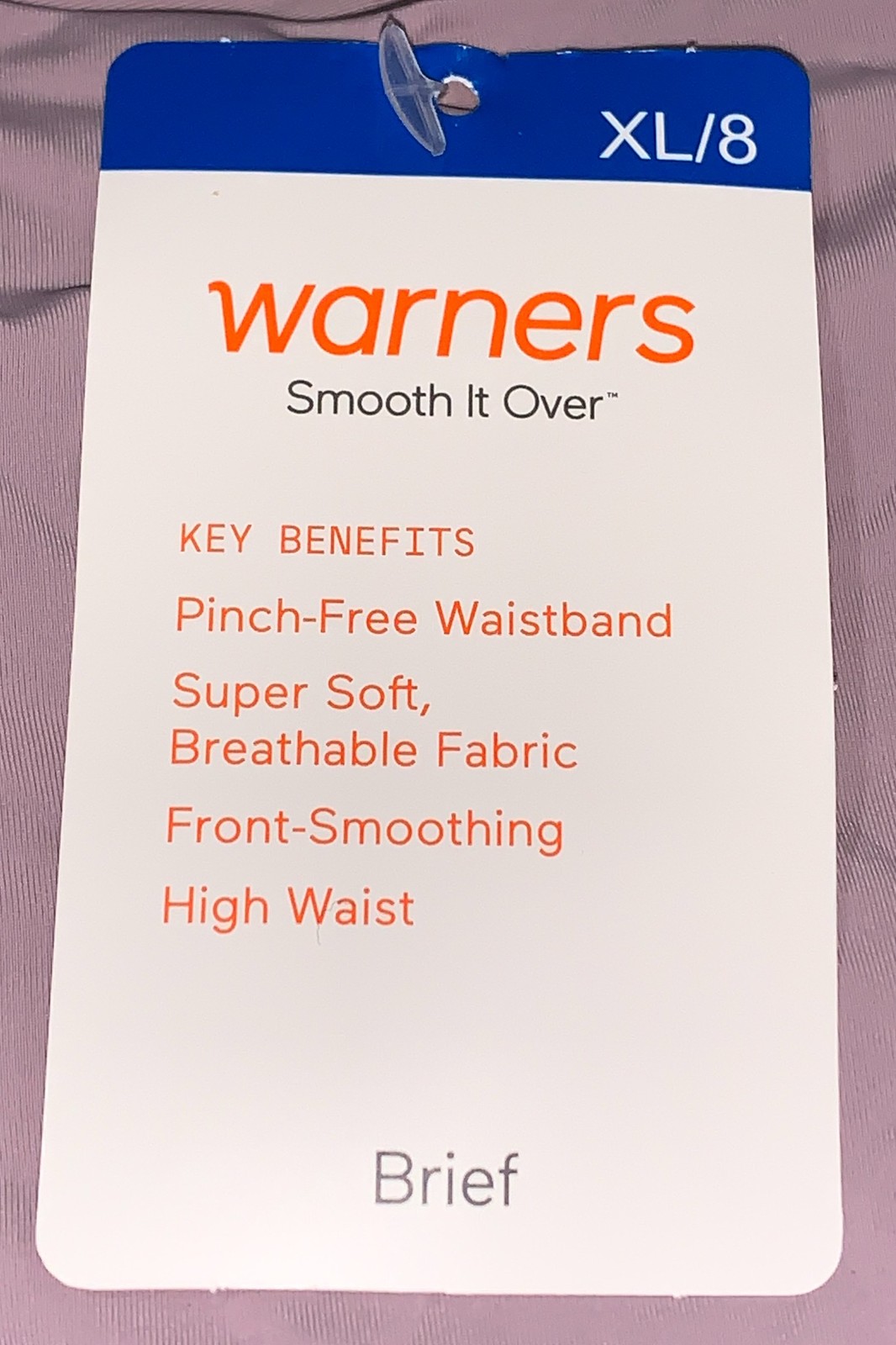WARNERS Smooth It Over Nirvana Purple Modern Brief Panty Wmn M 6 L 7 XL 8 2XL 9