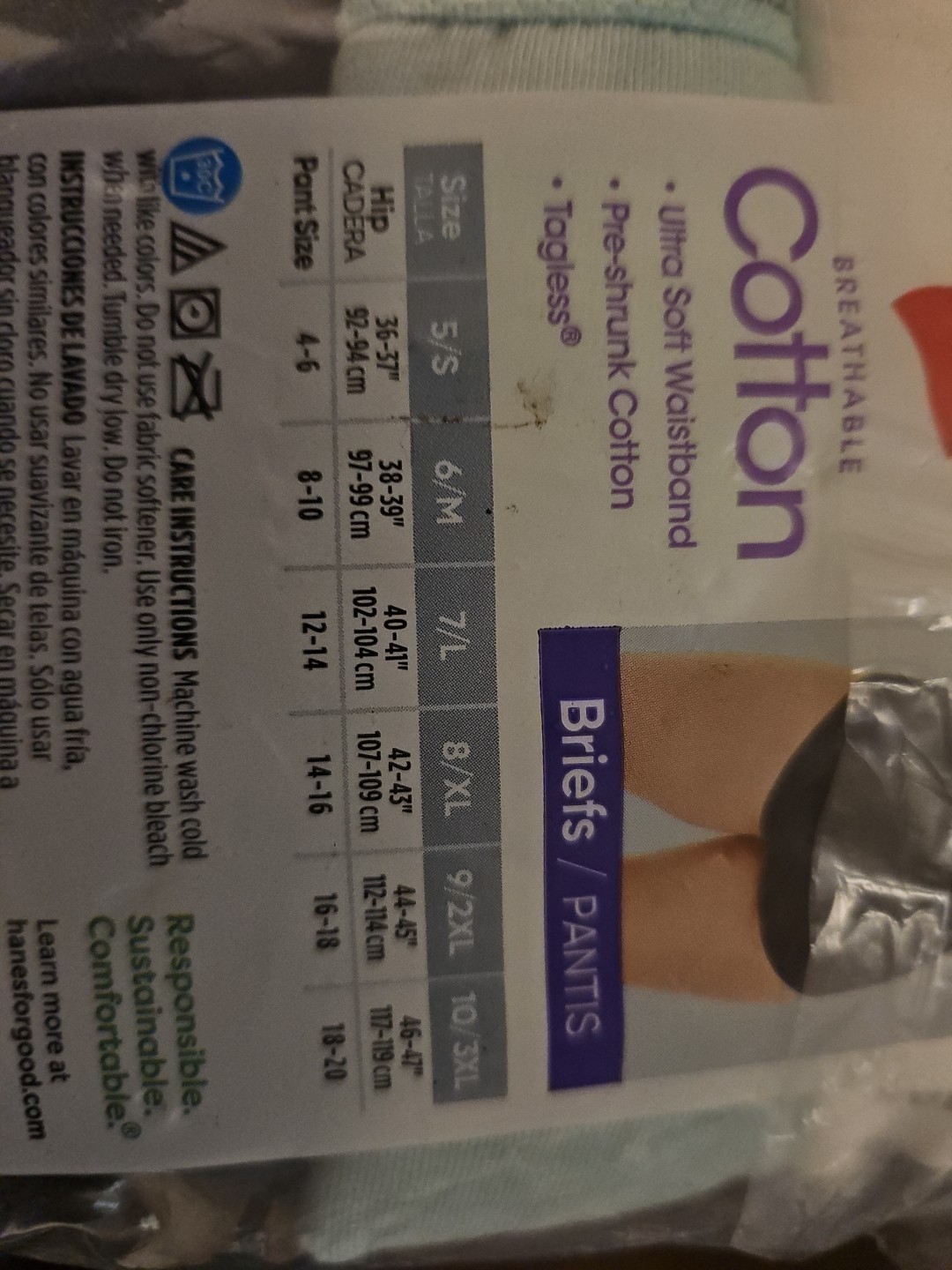 Hanes Women’s Size 9 Multicolor Cotton Brief Panty 10-Pack – PW40AD NWT