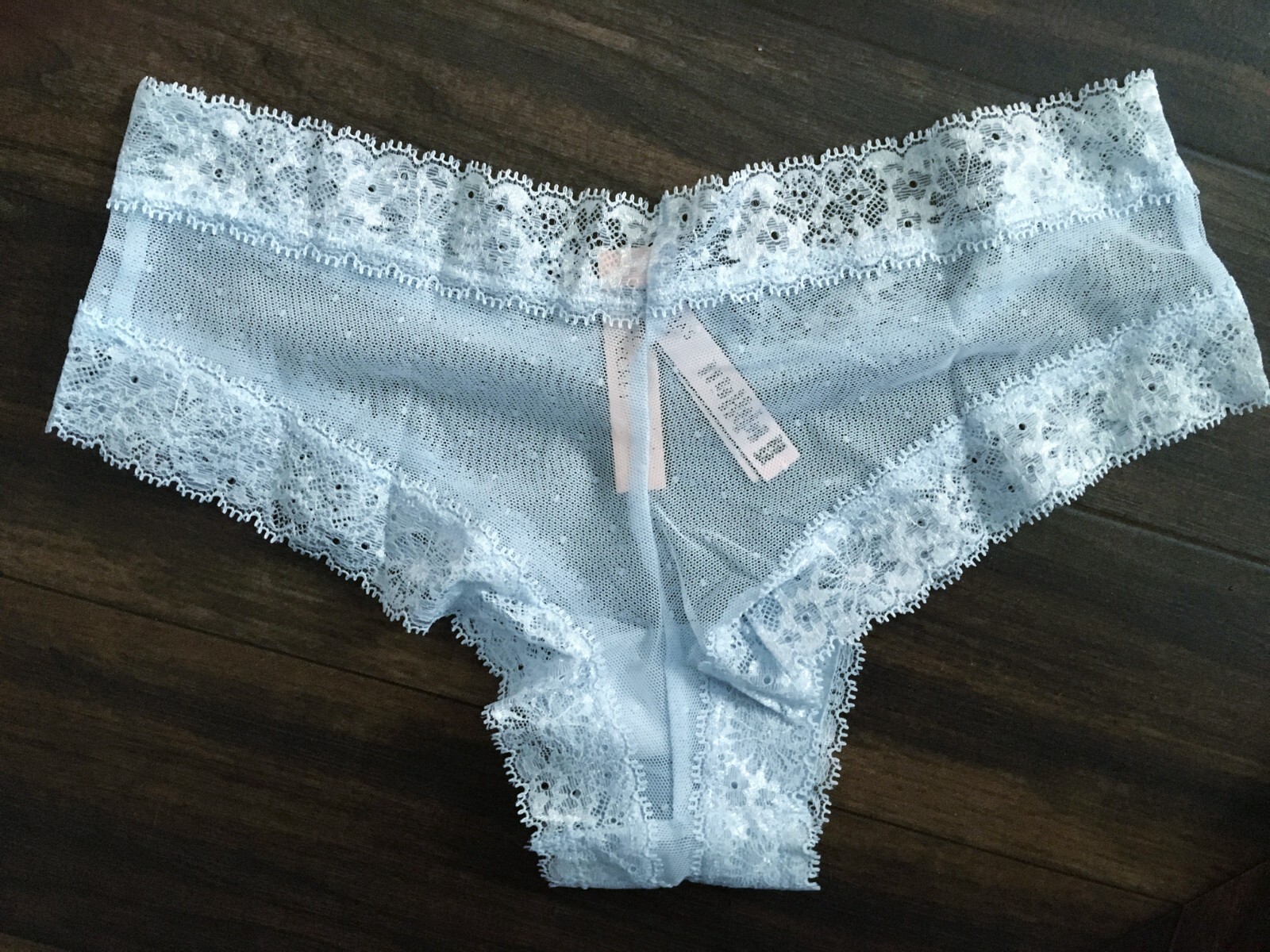Nwt Victorias Secret The Lacie Floral Frenzy Cheeky Panty Light Blue S