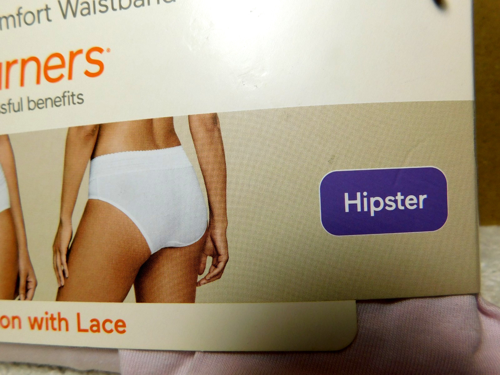 Warners~Blissful Benefits Cotton Hipster 3Pk Pink, Grey,& Black XXXL Panties(DG)