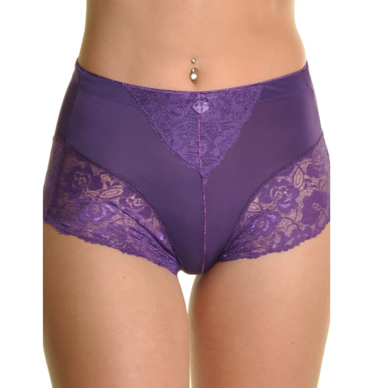 Angelina 6-Pack Women’s High Waist Lace Accent Assorted Colors Panties Underwear