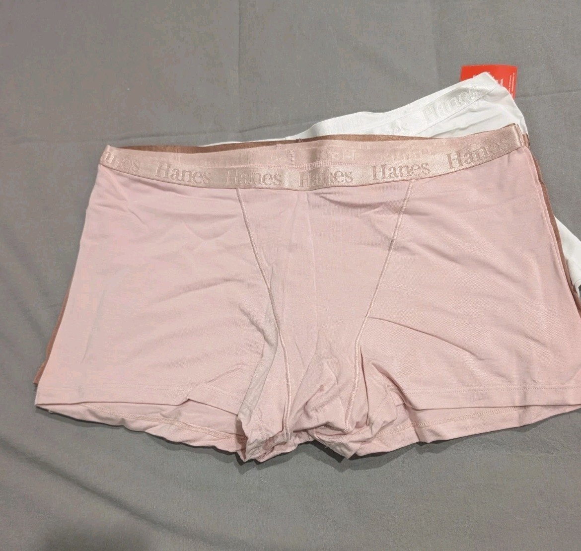 Hanes Originals Women’s 2XL Bamboo Boxer Briefs 5 Pack Comfort Assorted NIP