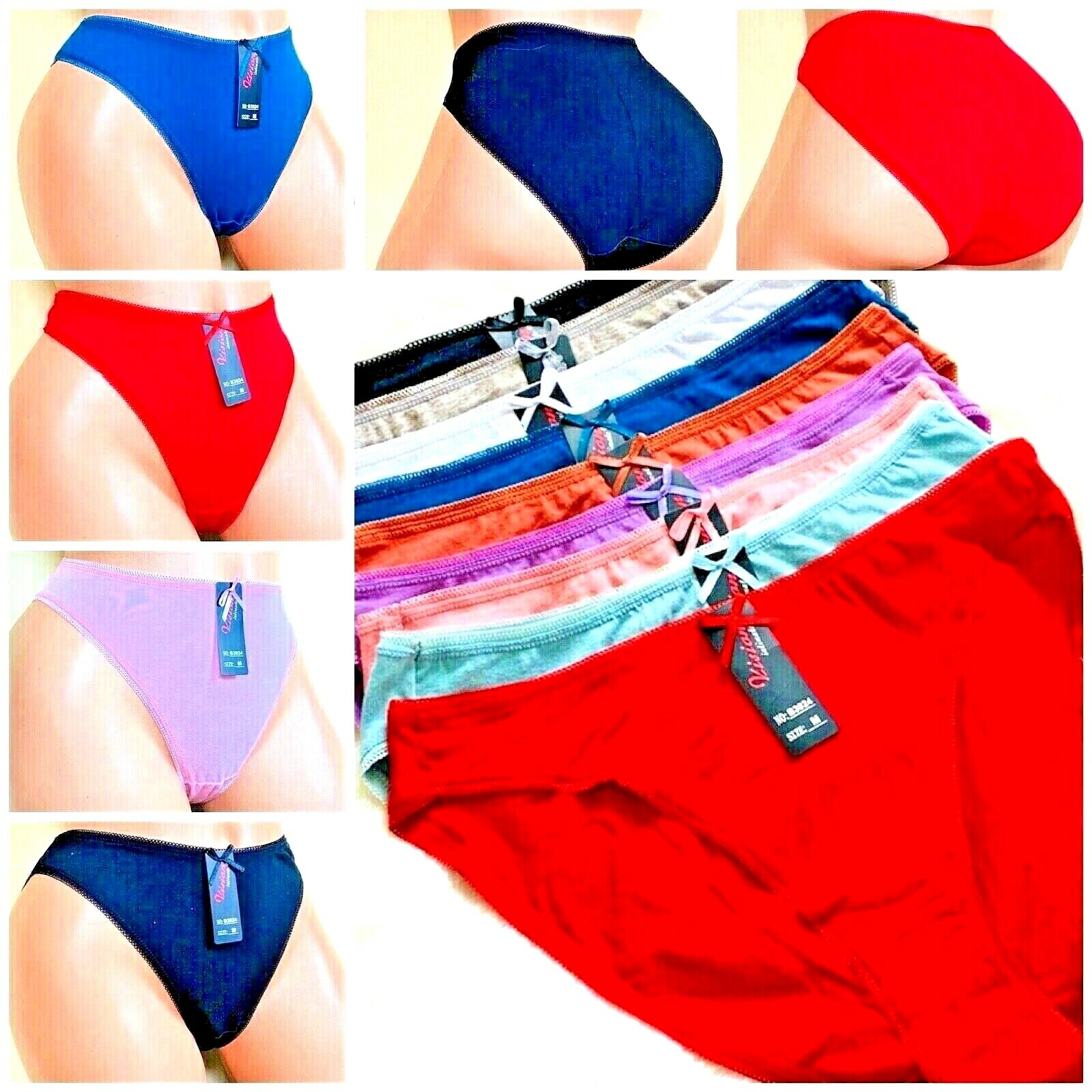 6-12Pack Women’s BikiniI high Cut Long leg Panties Undies cotton Comfy 3999 S-XL