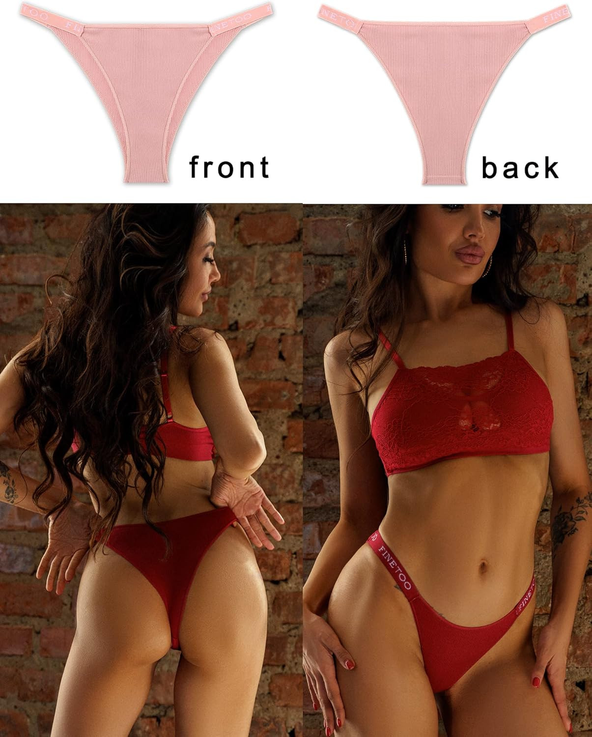 Womens Underwear Cotton High Cut String Bikini Panties Low Rise Hipster Ladies S
