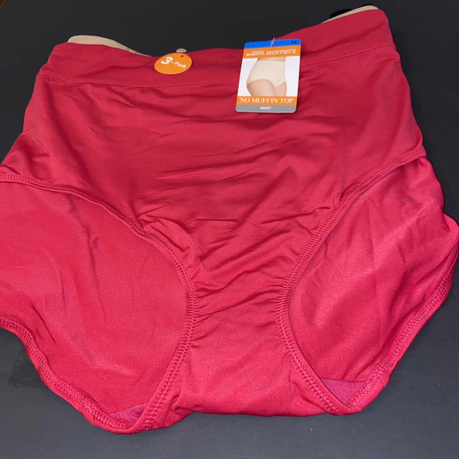 Warners Set Of 3 Assorted No Muffin Top Brief Panties / Size 5X