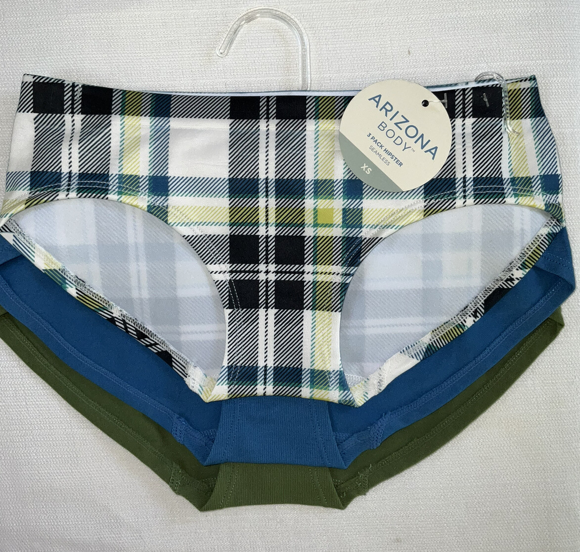 Arizona Body, 3 pack Hipster Panties, Seamless, NWT, Size XS, Intimates