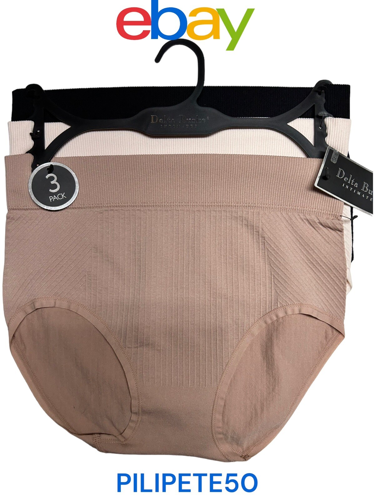 Delta Burke ~ 3 Pack ~ Women’s Brief Underwear Panties Nylon Blend ~ 8/1X~DB8642