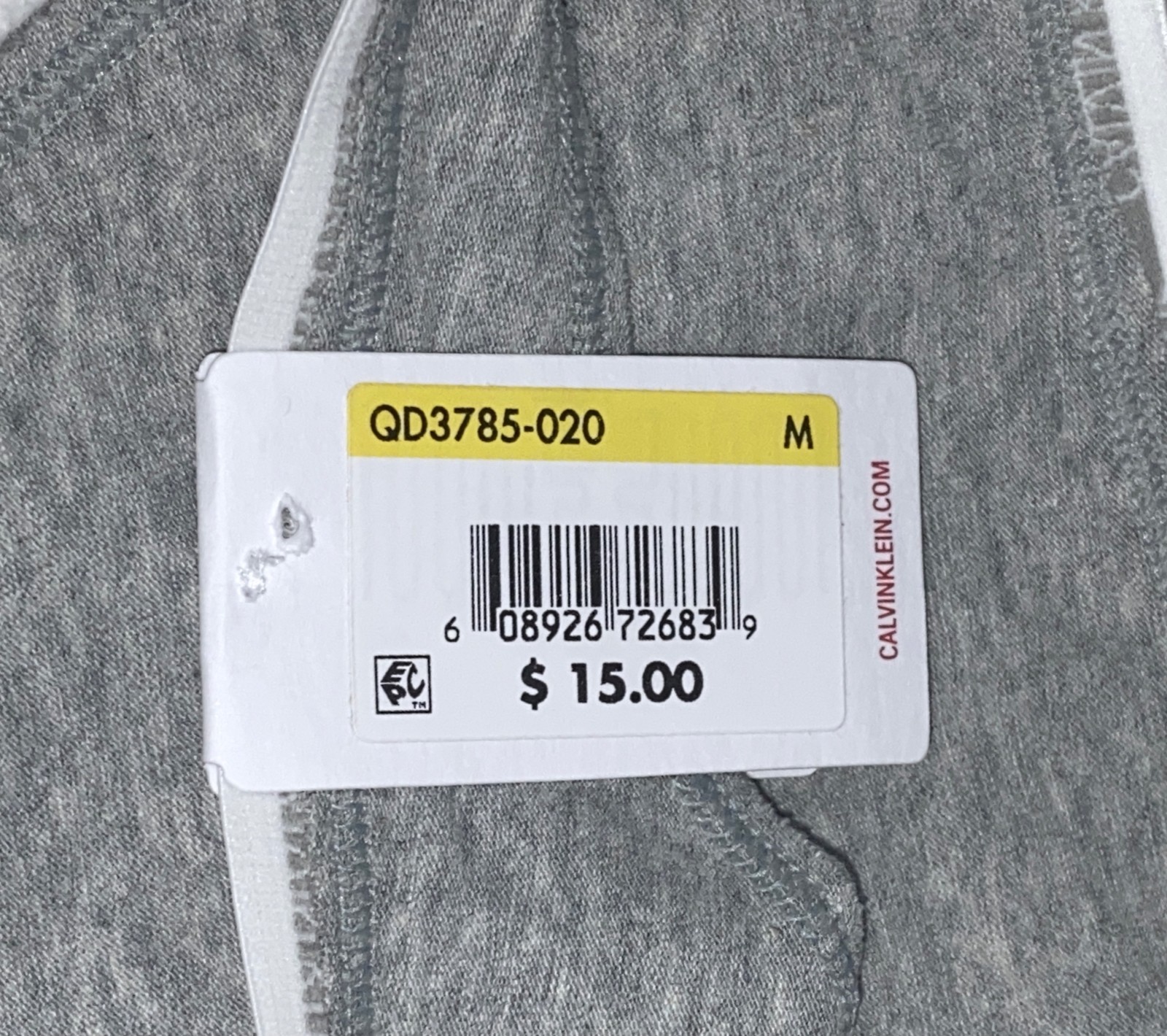 CALVIN KLEIN CK One Cotton Heather Grey White Bikini Panty Womens XS S M L XL