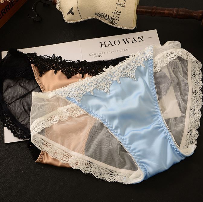1/5 Pack Lot Women Lace Satin Panties Underwear Low Waist Sheer Sexy Lingeries