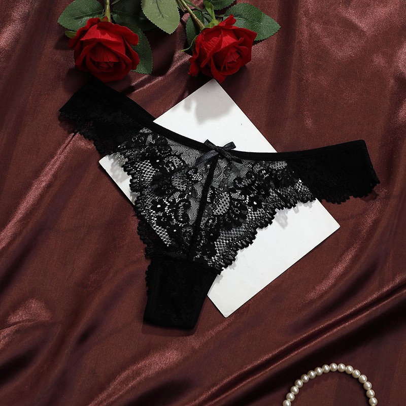 6 Pack Lot Sexy Womens Sheer Lace Panties Thongs Brief Ladies Underwear Lingerie