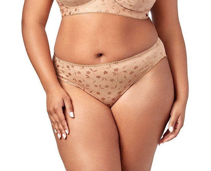 Elila Mocha Jacquard Plus Size Panty 3405 Medium Coverage to Size 10XL