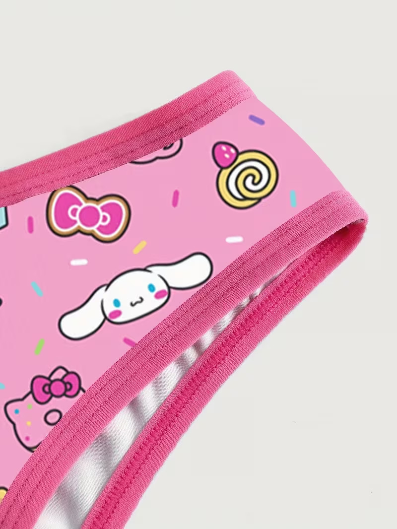 Women’s Sanrio Hello Kitty & Friends Graphic Kawaii Y2K Cute Pink Bikini Panties