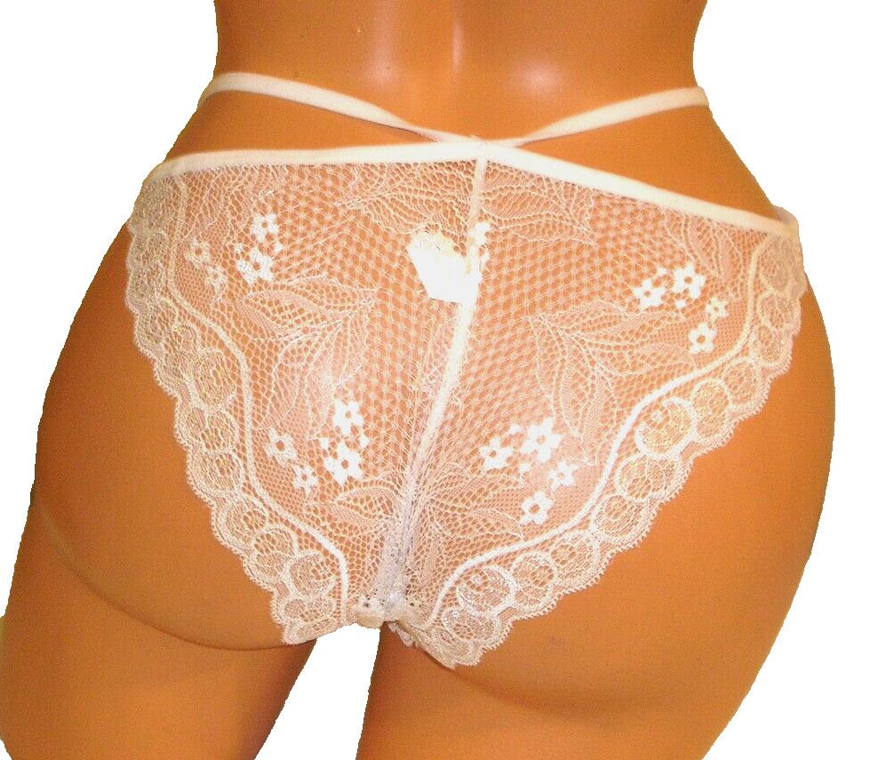 Panties Lingerie White Strap Back String Bikini Large Adult Gift