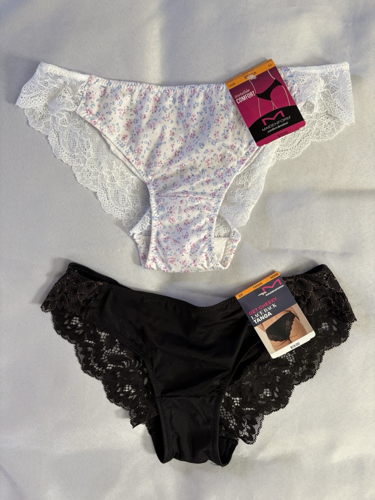 NEW Maidenform Tanga Panties Lace 40159 Maidenform Panty 2 Pair Women’s Small 5