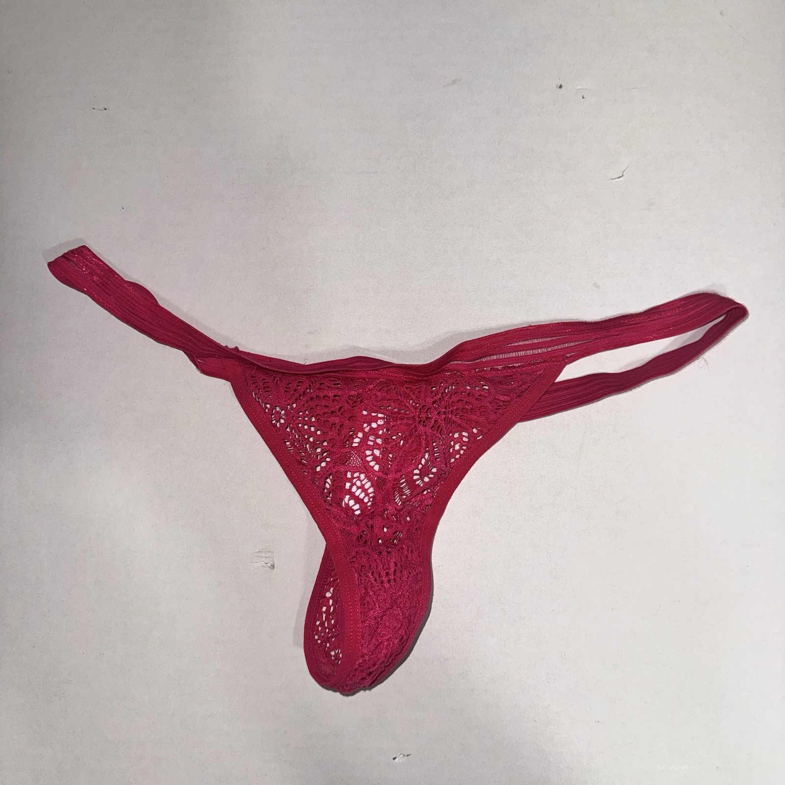 Pink Crochet 1X Thong Womens Underwear