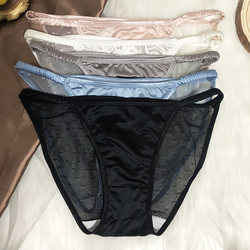 Lot 5 Packs Womens Sexy Panties Briefs Cheeky Sheer Back French Ladies Underwear