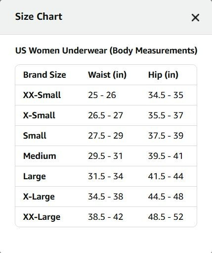 6-Pack Amazon Essentials Women’s Panties X-LARGE Black Washed Bronze Soft Petal