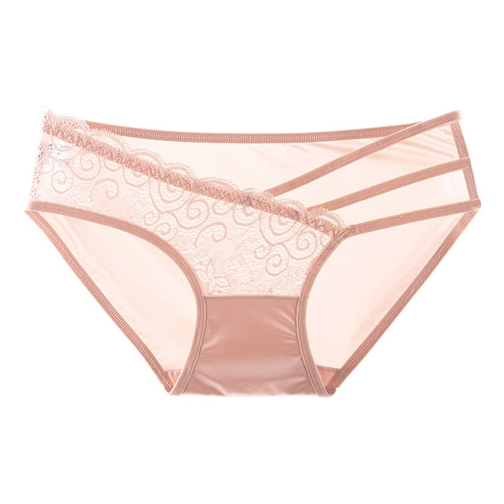 Lace Triangle Underwear for Women in Soft Ice Silk Breathable and Comfortable
