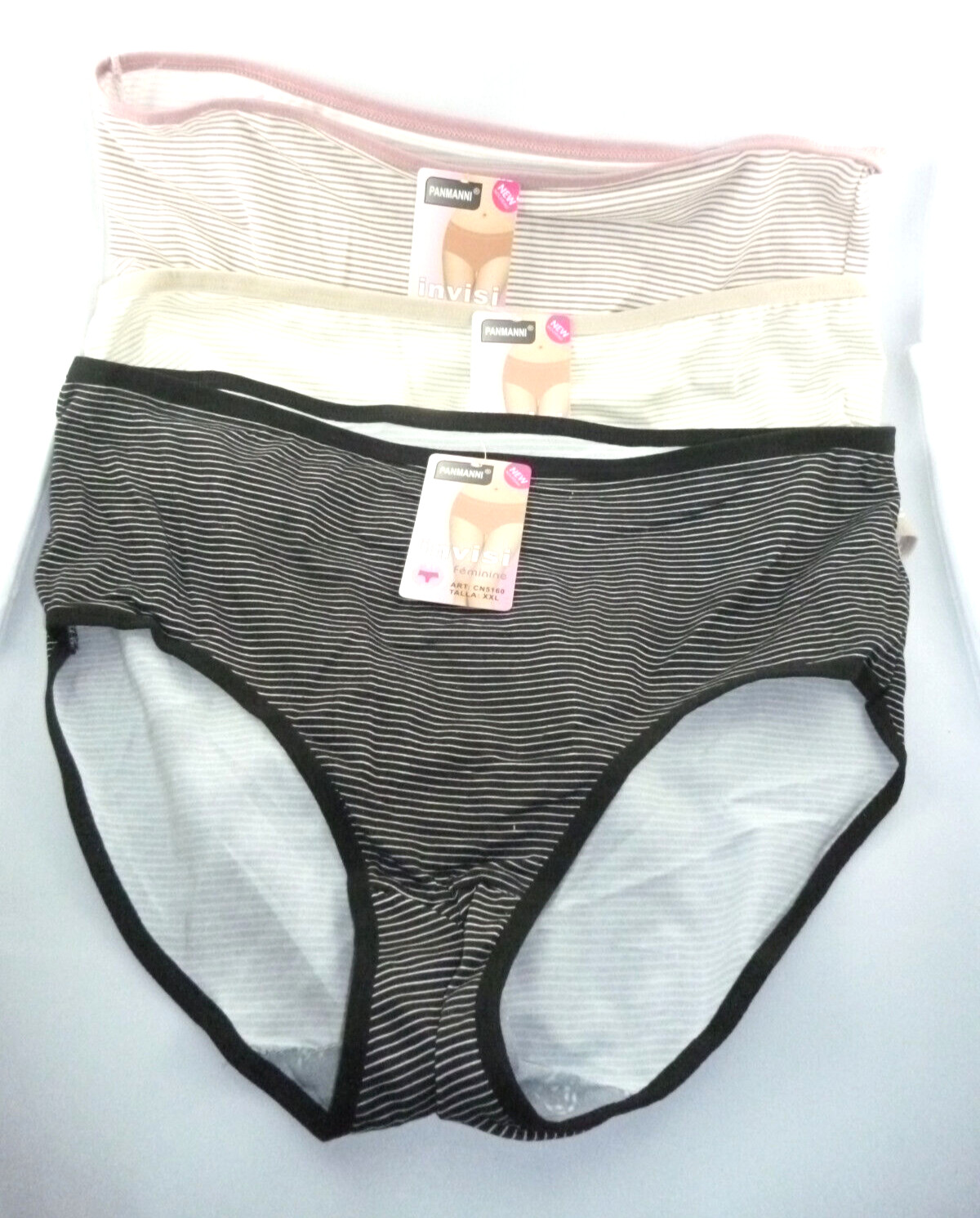 Ladies Bikini Briefs 3 Pack, Cotton, 2XL
