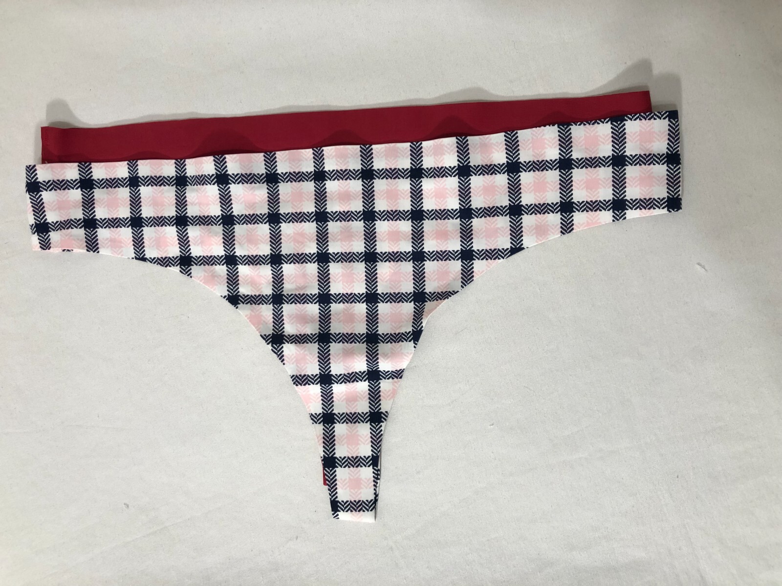 Honeydew Womens Thong Underwear M Lace & Laser Cut Black Red Pink Plaid 3 Pair
