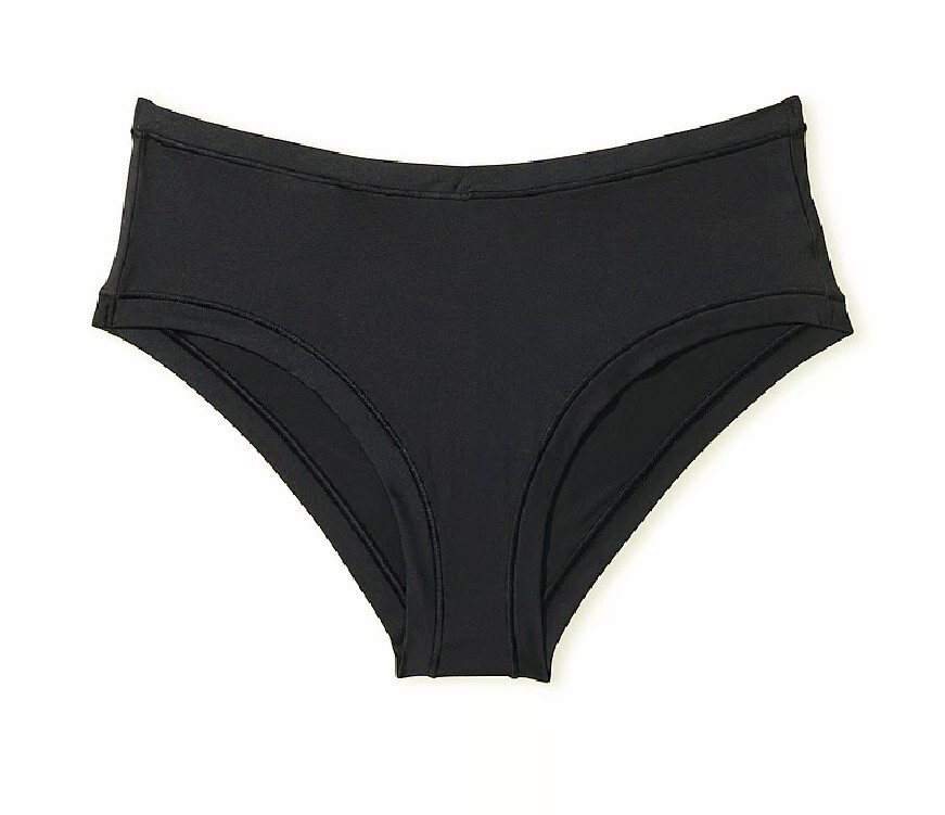 XL NOIR BLACK Everyday NO SHOW Stretch Victorias Secret PINK Hipster Brief Panty
