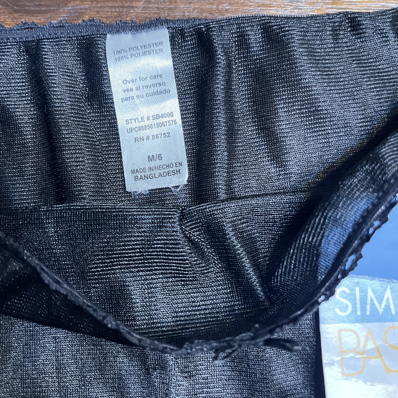 NWT Simply Basic Brief Sissy Granny Panty Fetish Vintage Vibe Women Medium Black