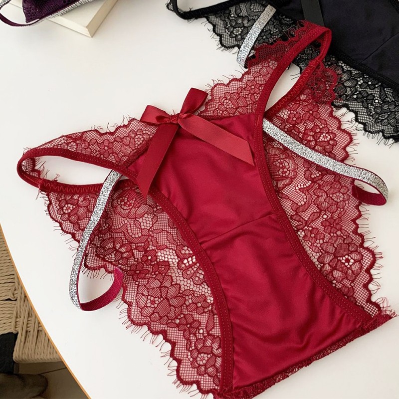 5 Pack Lot Sexy Womens See Through Lace Panties Underwear French Lingeries Brief