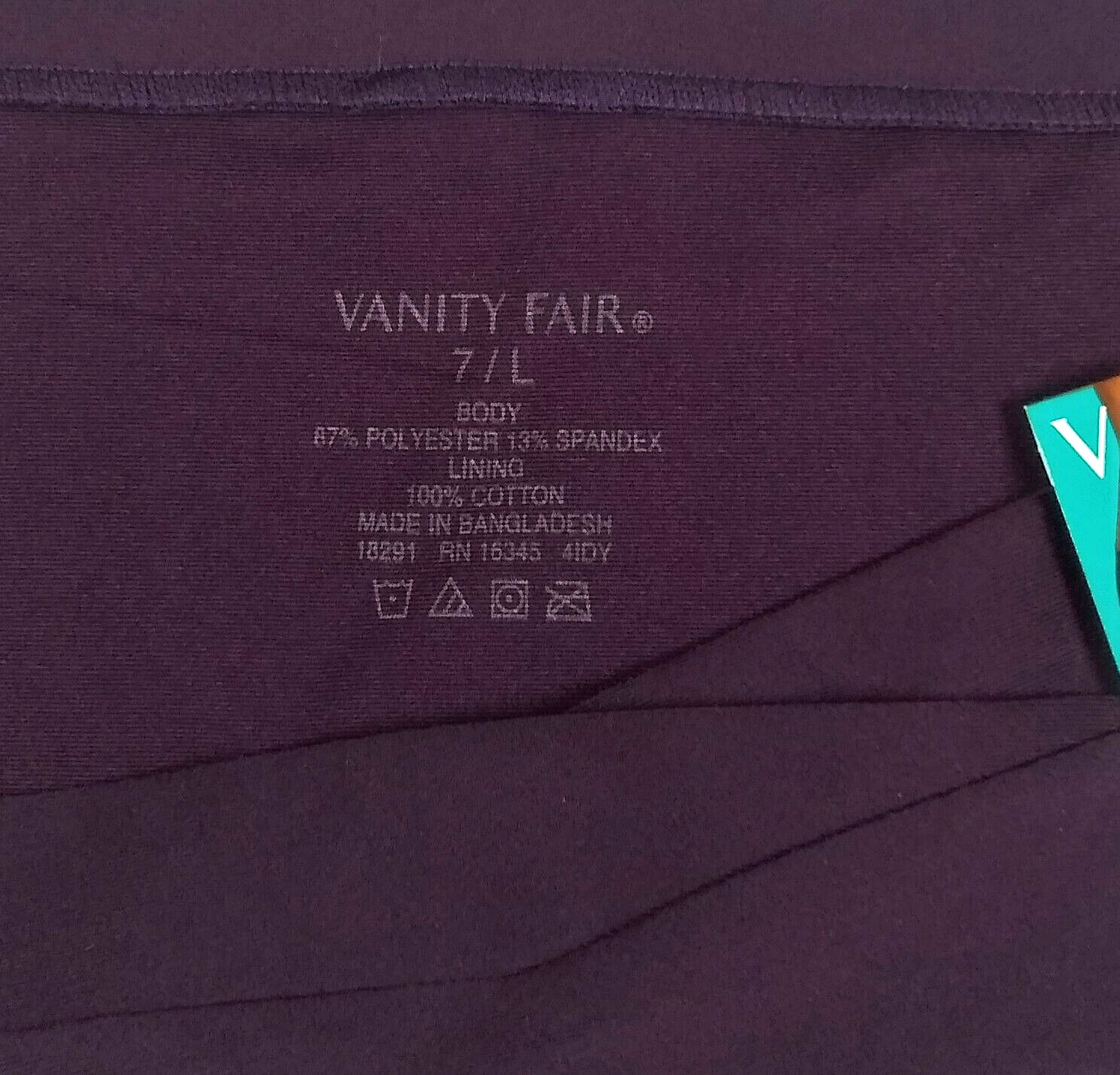 Vanity Fair Bikini Panties 7 / L Beyond Comfort Violet Bright White 2 Pair NEW