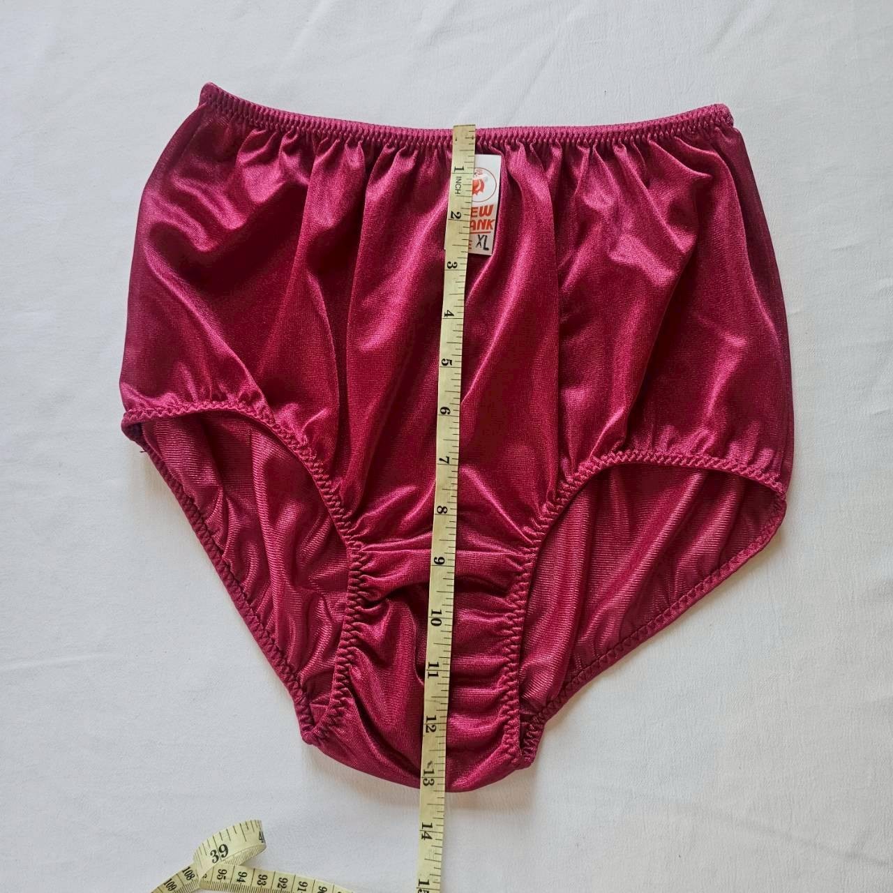 6pcs Nylon Underwear Panties Comfort Woman Man Briefs High Waist 36″-42″ XL/Red
