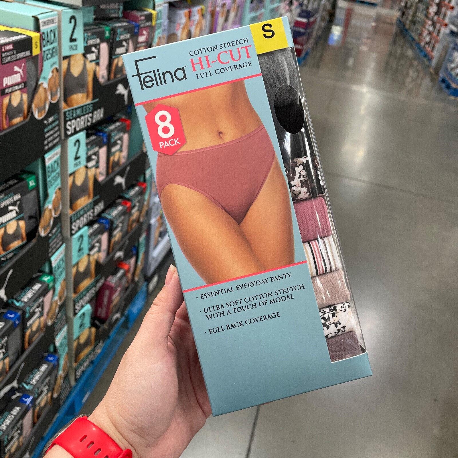 NIB Felina Hi-Cut 8-Pack Ultra-Soft Cotton Stretch w/Modal Briefs Small $80