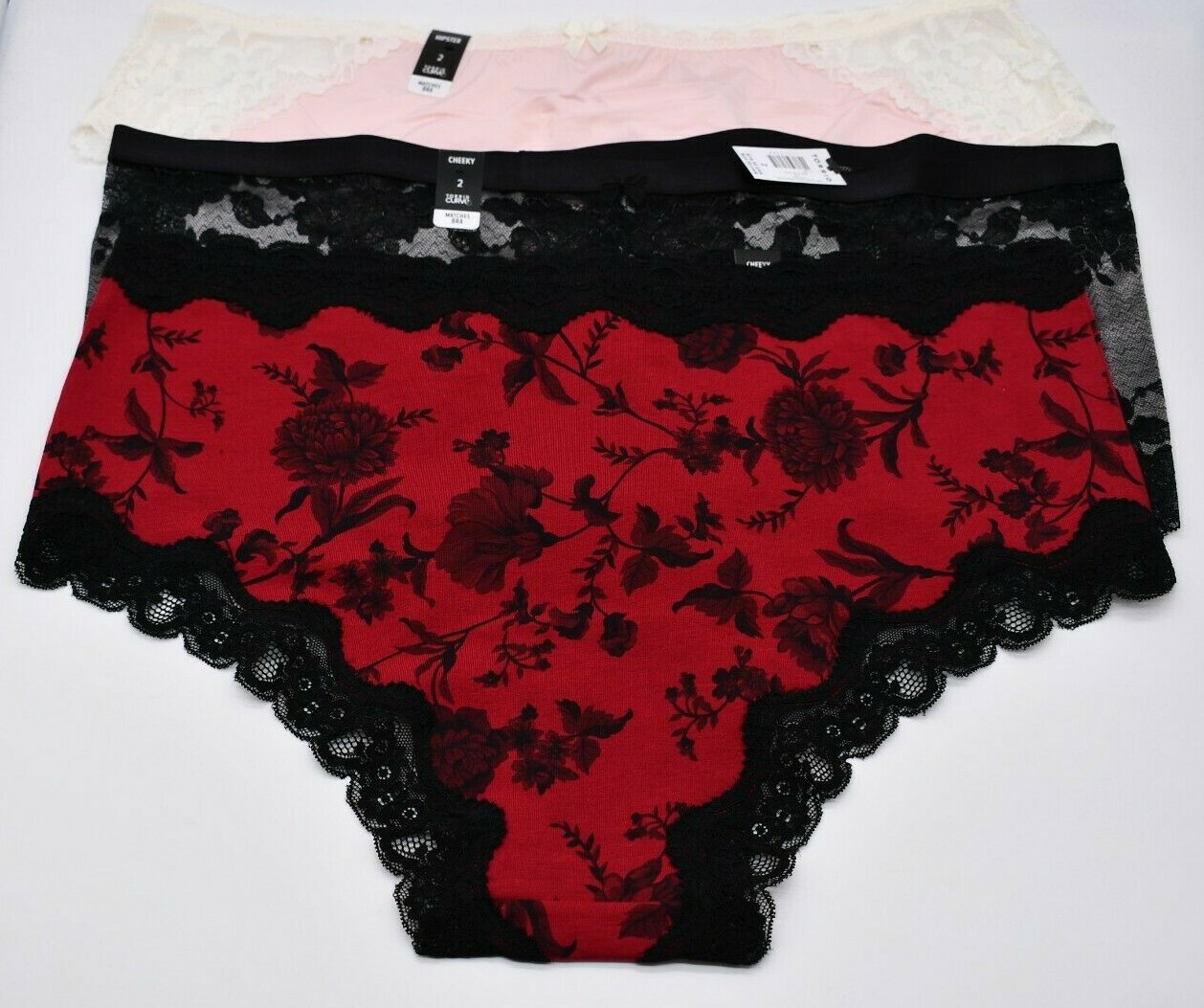 3-PACK NWT Women’s Torrid Panties Underwear Cheeky & Hipster Sz. 2XL