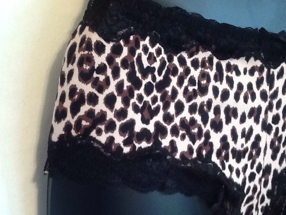 NWT Paramour Cotton Blend Tanga Plus Size Panties Lace PURPLE ANIMAL PR CAT New