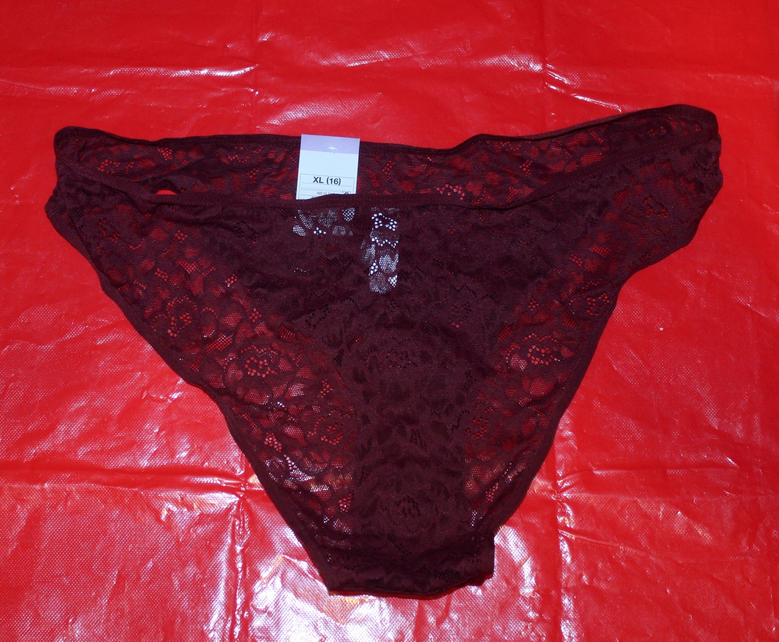 Women’s Rose Lace Cheeky Underwear – Auden Red XL *NWT*