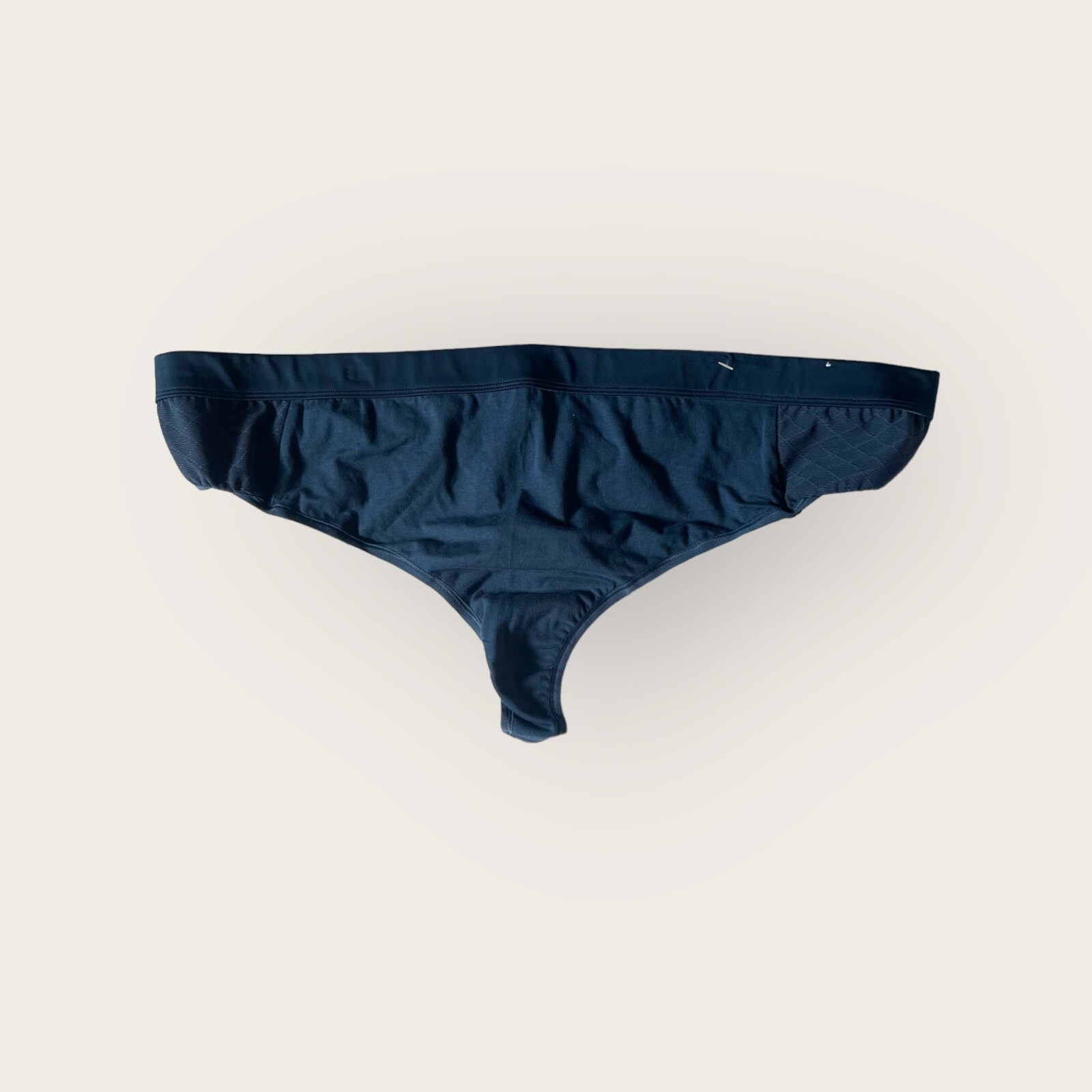Lane Bryant Cacique 26/28 Cotton Thong Panty Wide Waistband Teal Blue (4245)