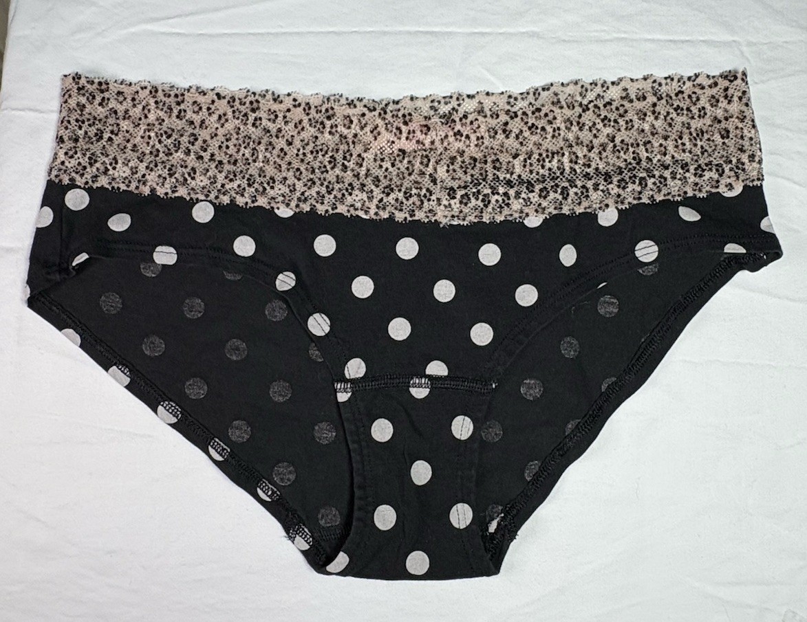 VICTORIA SECRET LOW-RISE HIPHUGGER CULOTTE CLASSIQUE TAILLE POLKA DOT SZ M PANTY