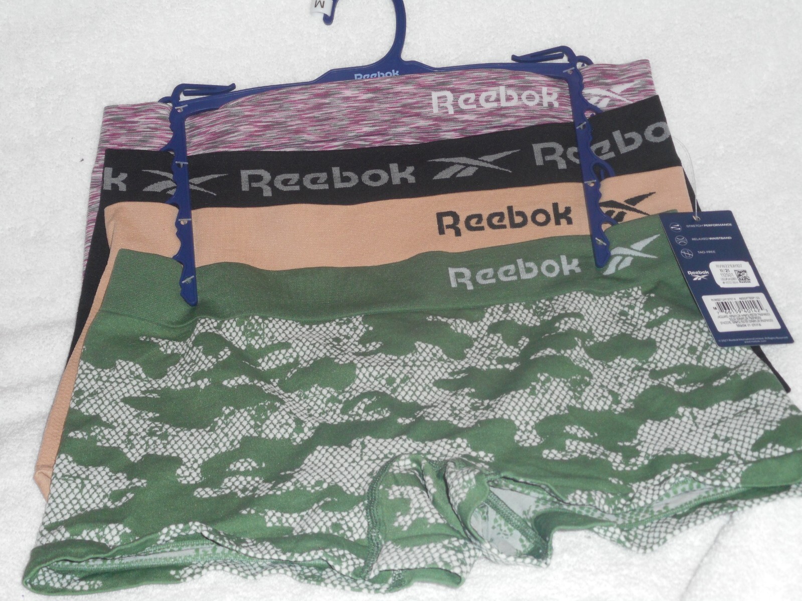 4 PK Reebok Ladies Seamless Boyshorts Panty S,M,L