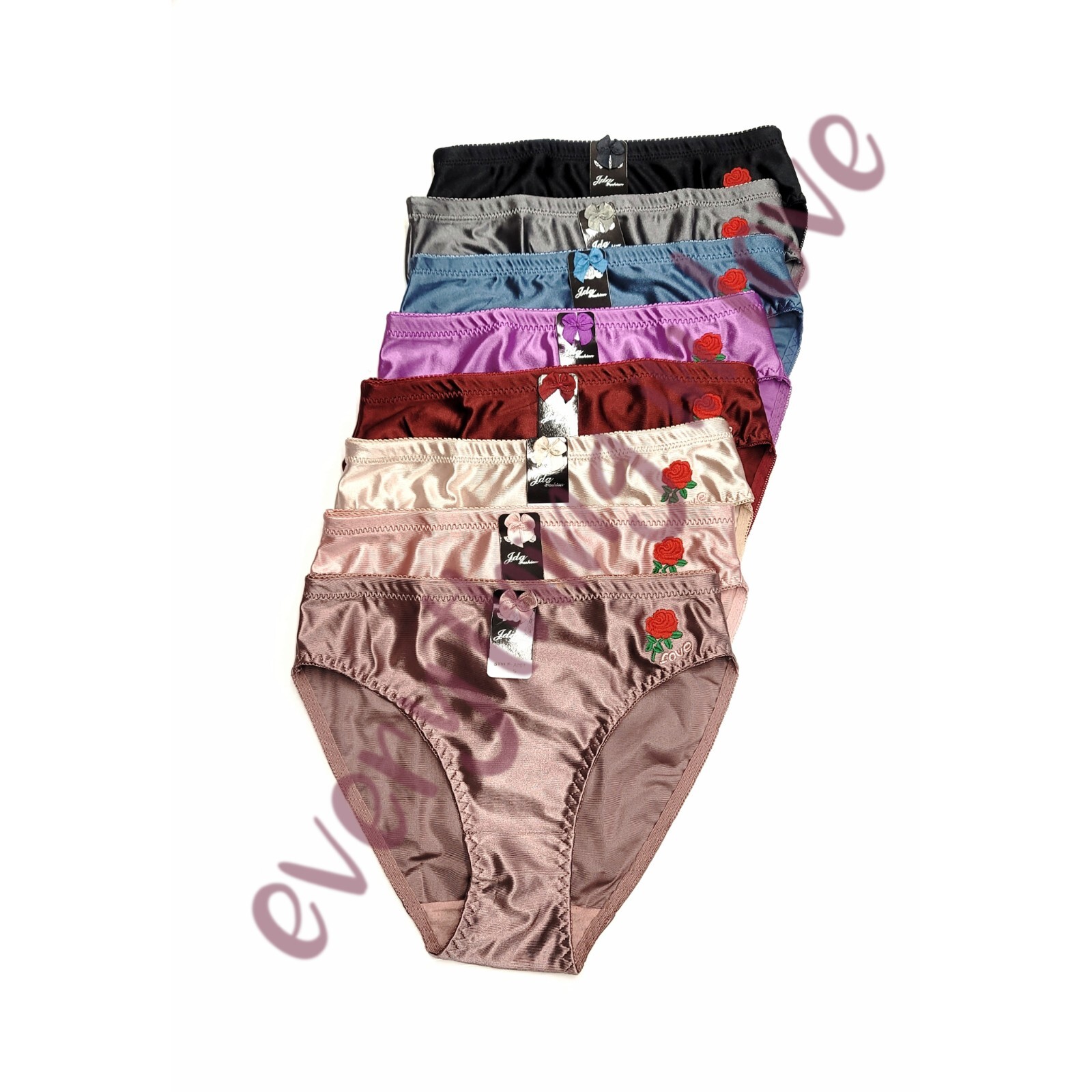 Women High Cut Full Coverage Comfort Satin Shiny Bikini Panty Underwear