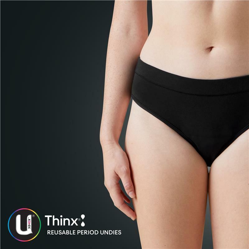 U By Kotex Thinx Reusable Period Undies Bikini Cut Regular 1 Pair Size 14-16