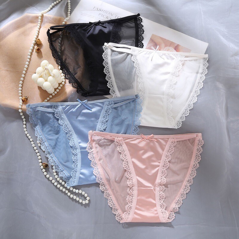 1/5 Pack Lot Womens Sexy Nylon Panties Satin String Lingeries Underwear Brief