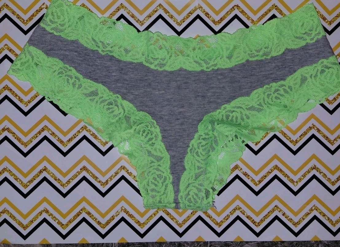 Vs Pink Plder Style LAce Trim 2 Tone Neon Cheekster Size Small New