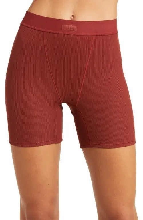 SKIMS Cotton Rib Boxer Shorts Lot of 2 Brick 4X
